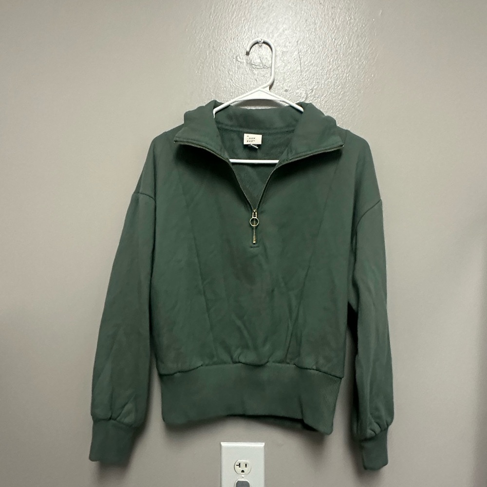A New Day Sage Green Zip-Up Jacket
